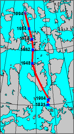 map of pole movement